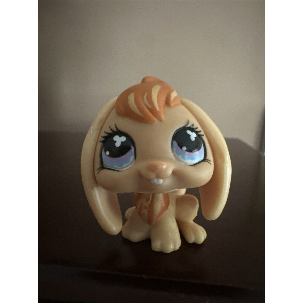 Littlest Pet Shop LPS #480 C-031 Orange Bunny Rabbit with Floppy Ears Pre-owned